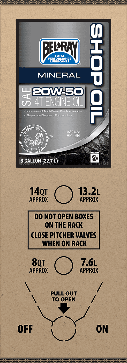 BEL-RAY 3601-0859 Shop Oil - 20W-50 - 6 U.S. gal - Bag-In-Box