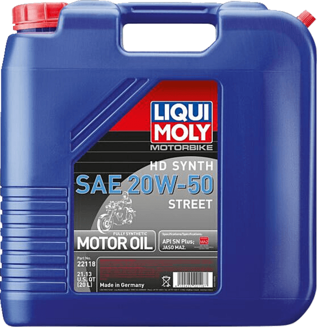 LIQUI MOLY 3601-0861 H-D® Synthetic 4T Street Oil - 20W-50 - 20 Liter