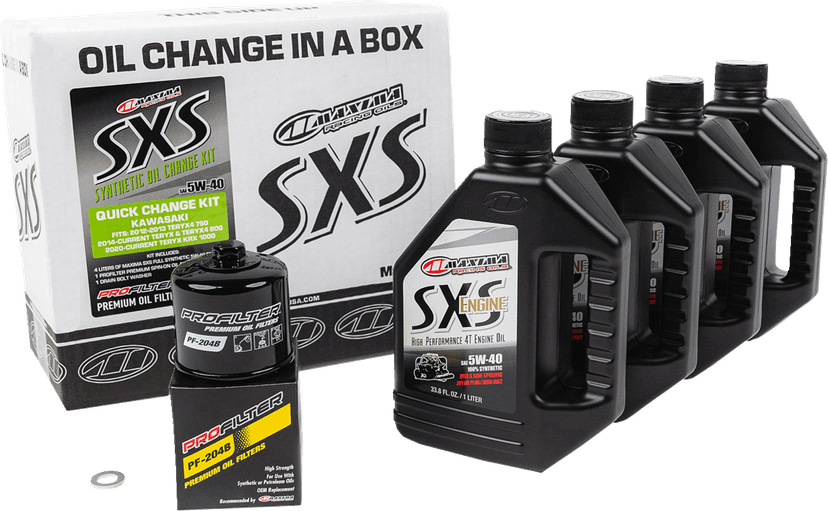 MAXIMA RACING OIL 3601-0902 SXS Synthetic Oil Change Kit - Kawasaki Teryx - 5W40