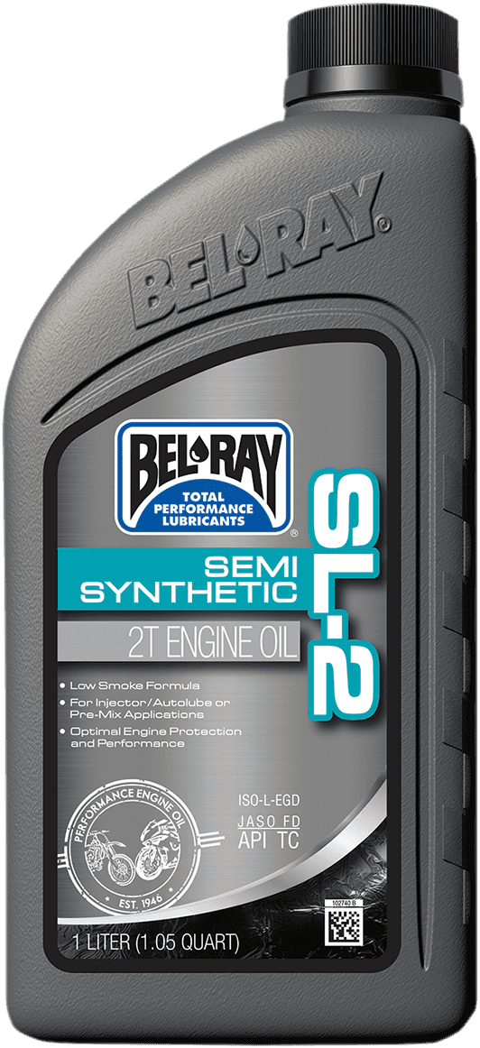 BEL-RAY 3602-0058 SL-2 Semi-Synthetic 2T Oil - 1L