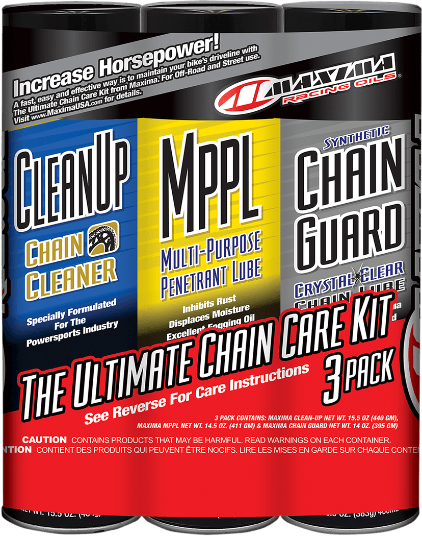 MAXIMA RACING OIL 3605-0070 Synthetic Chain Care Kit - Aerosol