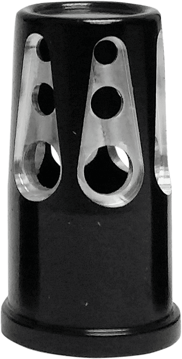 AVON GRIPS 0361-0081 Valve Stem Cap - Gatlin - Black - Anodized