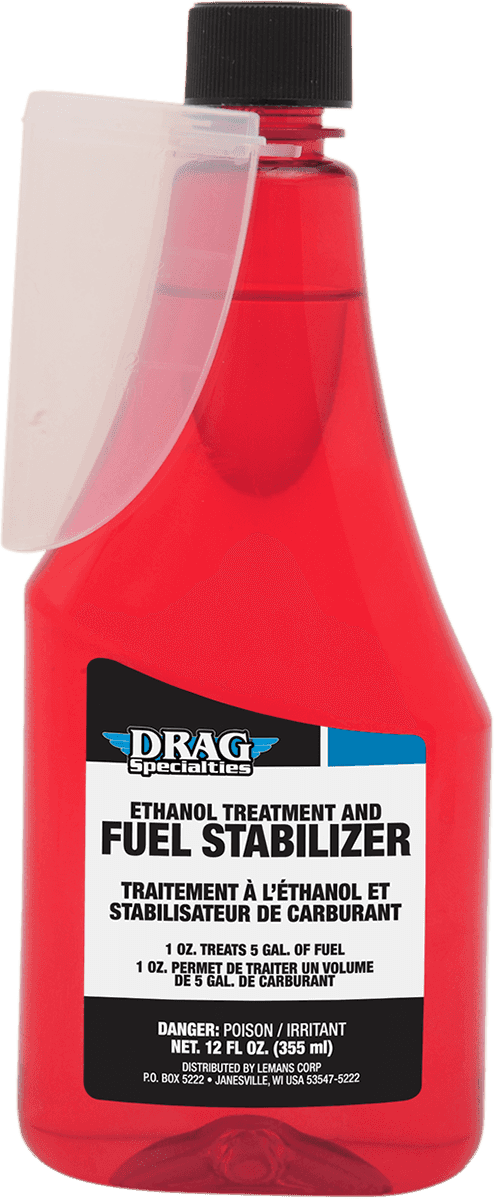 DRAG SPECIALTIES OIL 3707-0055 Fuel Treatment and Stabilizer - 12 US fl oz.