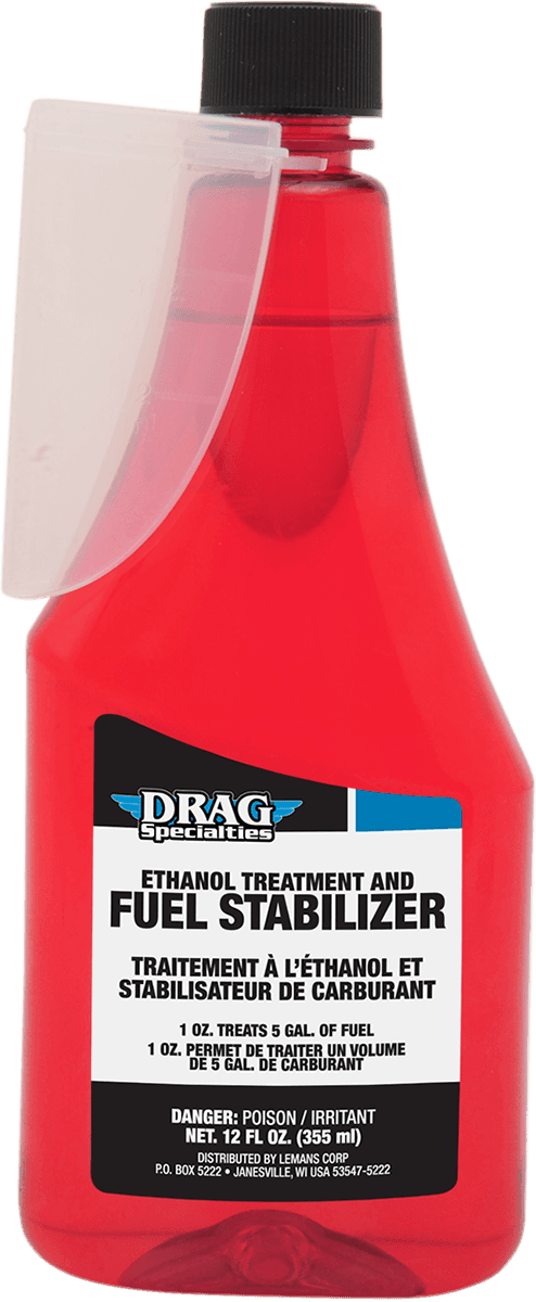 DRAG SPECIALTIES OIL 3707-0055 Fuel Treatment and Stabilizer - 12 US fl oz.