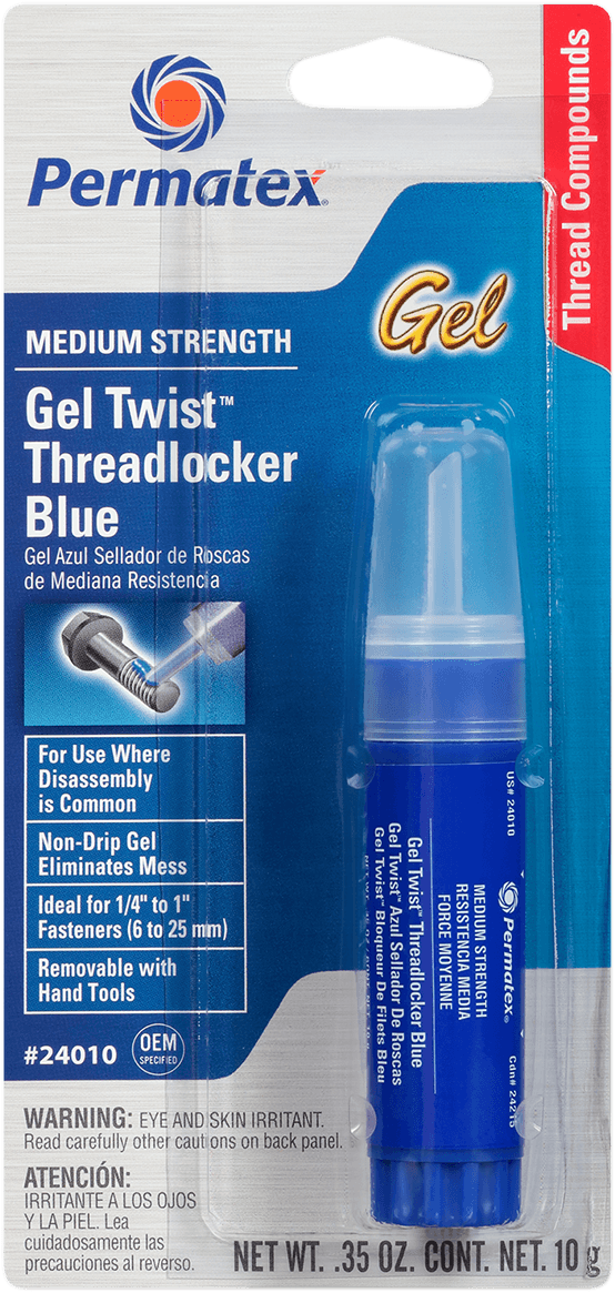 PERMATEX 3711-0001 Gel Threadlocker - Blue - 0.35 oz. net wt.