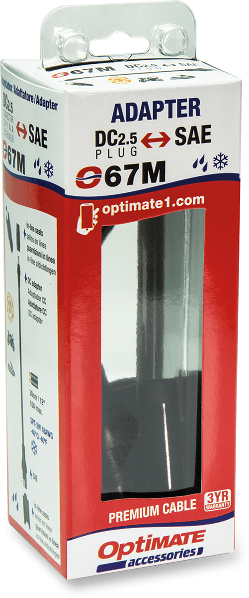 TECMATE 3807-0333 Adapter Kit - SAE to 2.5 mm Barrel — image 2 of 2
