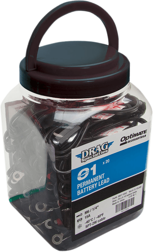 TECMATE 3807-0352 Drag Specialties Permanent Battery Lead O-01 - Jar of 20