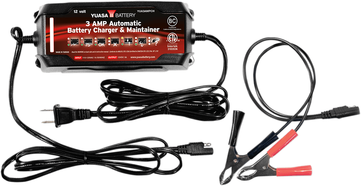 YUASA 3807-0462 Battery Charger - 3 A - 12V
