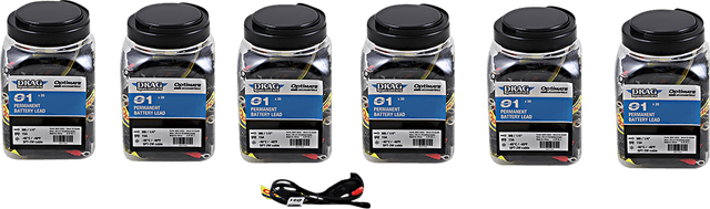 TECMATE 3807-0537 Drag Specialties Permanent Battery Lead O-01 - Six Jars of 20 — image 1 of 2