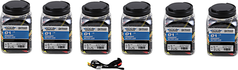 TECMATE 3807-0537 Drag Specialties Permanent Battery Lead O-01 - Six Jars of 20 — image 1 of 2