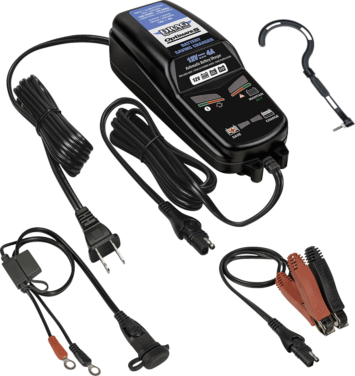 TECMATE 3807-0755 Drag Specialties Battery Charger/Maintainer - Optimate 5