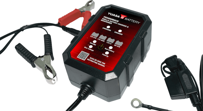 YUASA 3807-0775 Battery Charger/Maintainer - Automatic - 900 mA