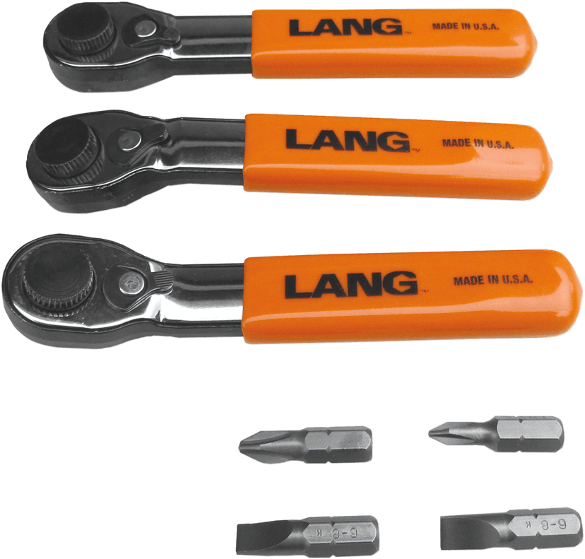 LANG TOOLS 3812-0038 Fine-Tooth Wrenches with Bits - Set