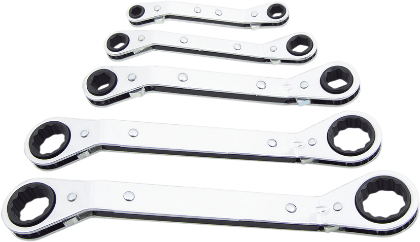 LANG TOOLS 3850-0440 Wrench Set - Ratcheting Offset - SAE