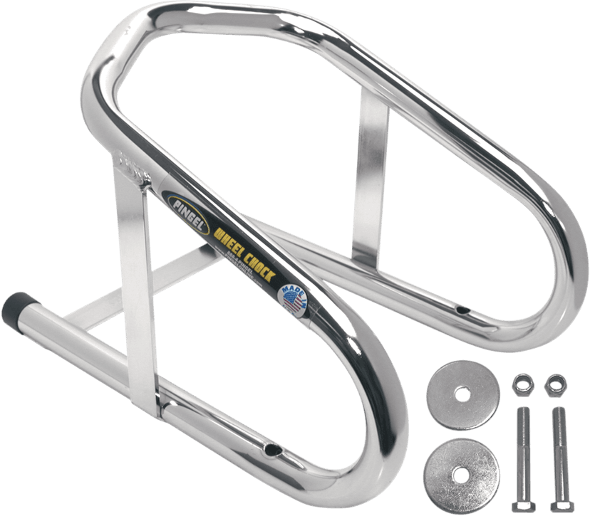 PINGEL 3911-0002 Wheel Chock - Permanent - Chrome - 6-1/2"