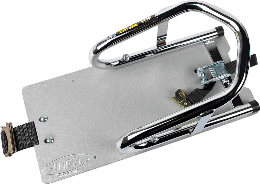 PINGEL 3911-0008 Wheel Chock - Series E-Track - Floor Mount - Removable - Chrome - 6-1/2" — image 1 of 2