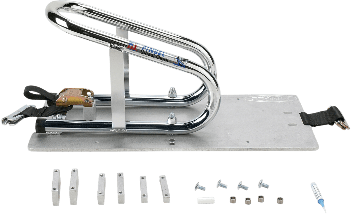 PINGEL 3911-0009 Wheel Chock - Series E-Track - Recessed - Removable - Chrome - 6-1/2"