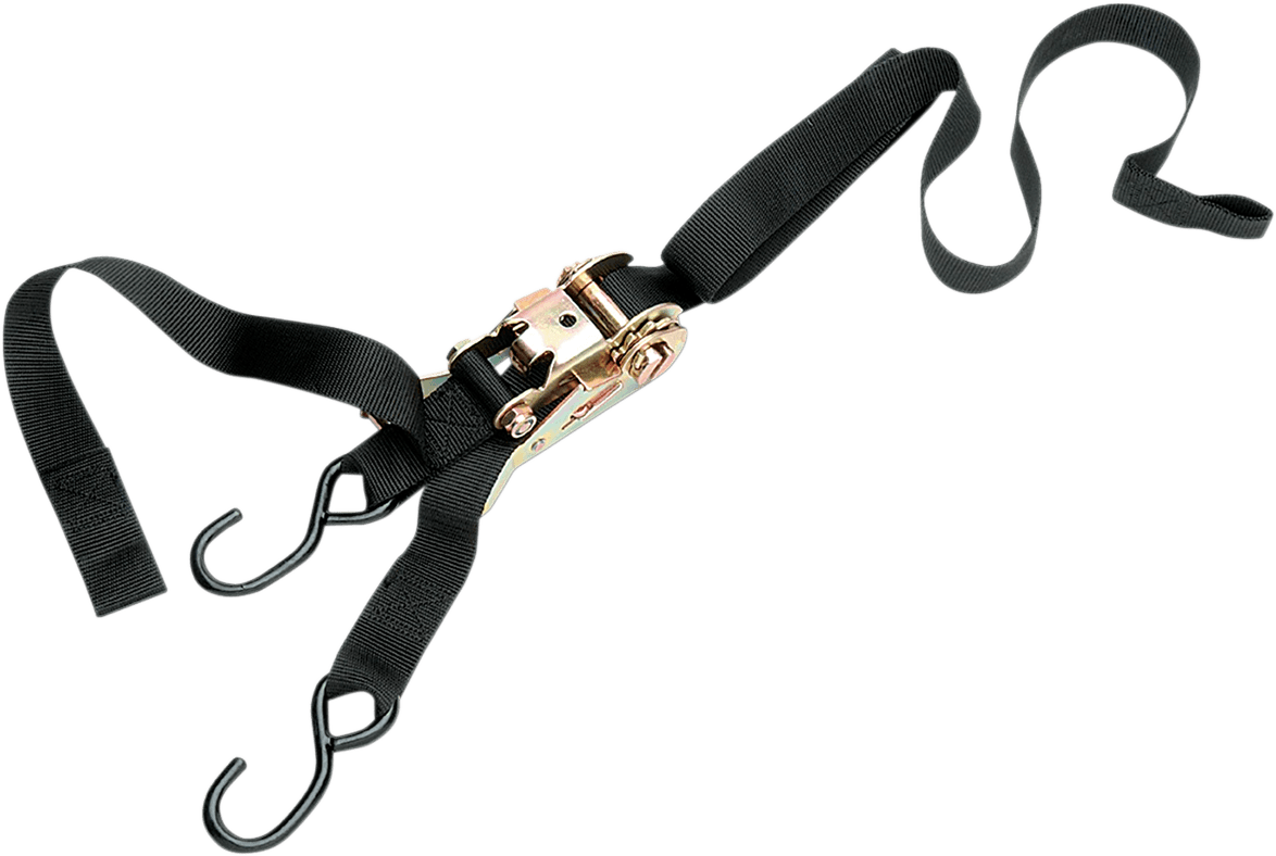 PARTS UNLIMITED 3920-0074 1" Ratchet Tied Down - Assist - Black