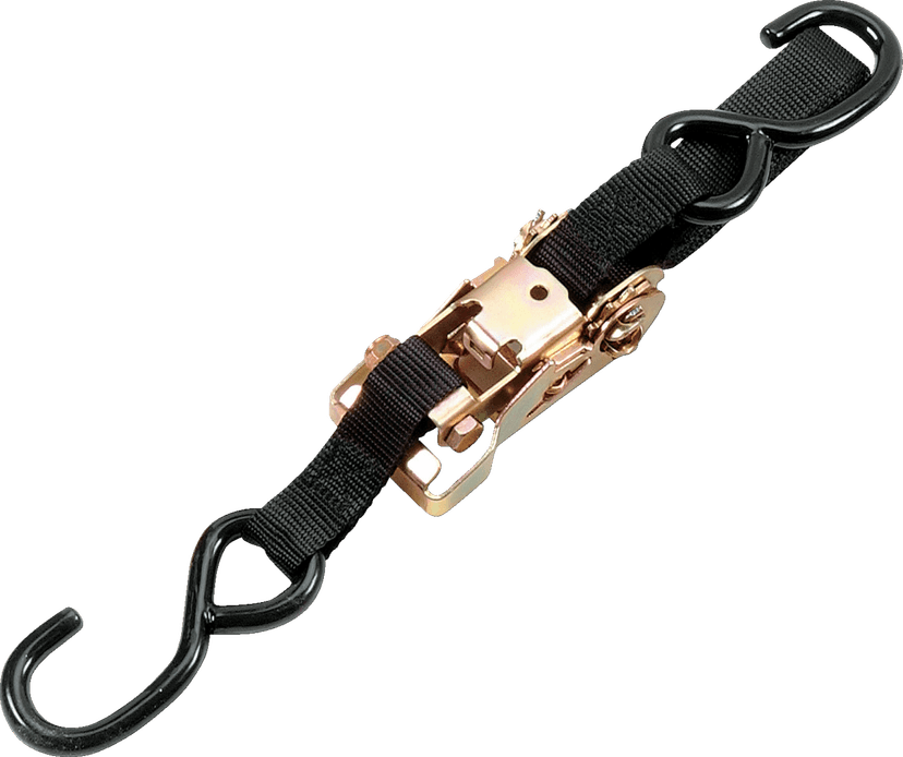 PARTS UNLIMITED 3920-0080 Heavy-Duty Ratchet Tie-Down - 1-1/2" x 6' - Black