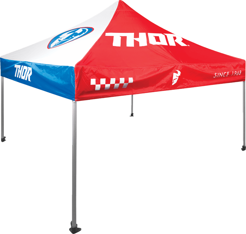 THOR 4030-0068 Collapsible Canopy Top - 10' x 10' - Red/White/Blue