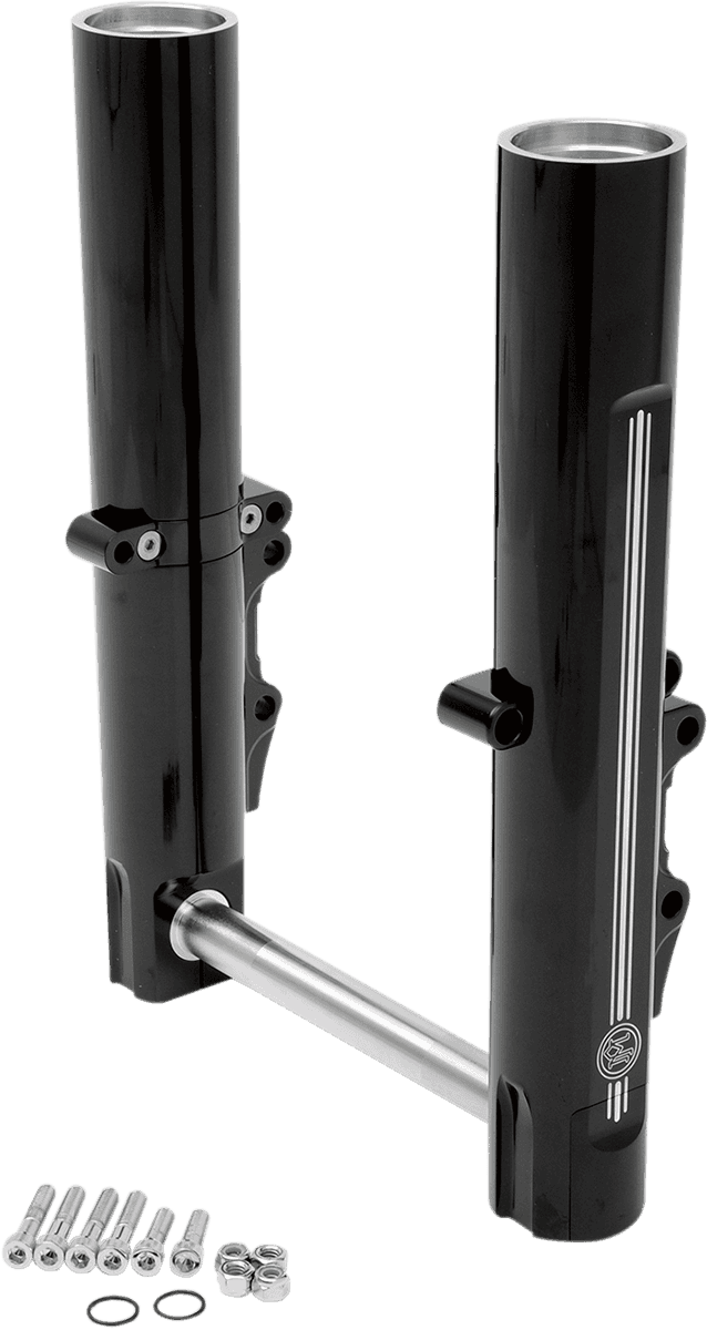 PERFORMANCE MACHINE (PM) 0403-0070 Fork Leg Kit - Black - Lower - Dual Disc - Contrast Cut - '08-'13 — image 1 of 3