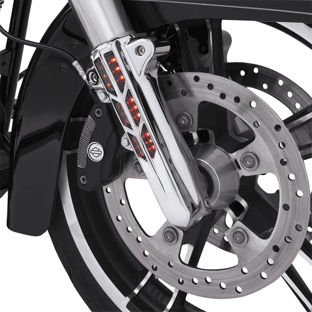 CIRO 0403-0135 Forkini Lower Leg Covers - Chrome - With LEDs — image 2 of 2