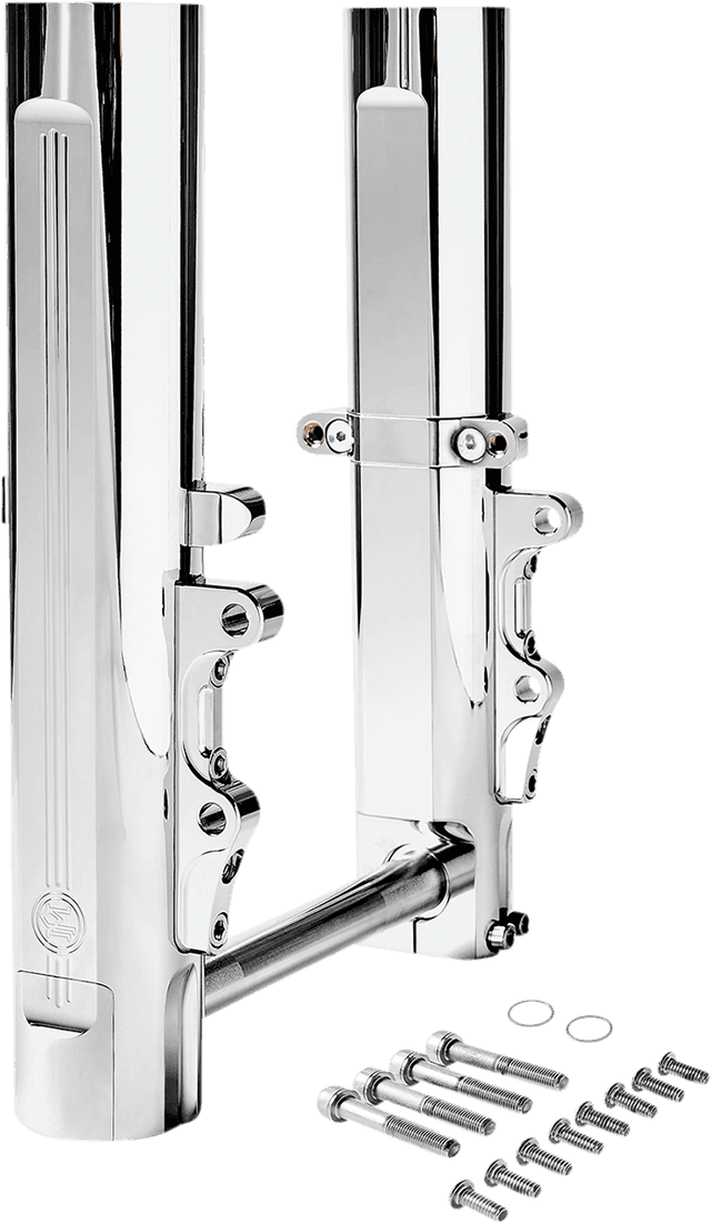 PERFORMANCE MACHINE (PM) 0403-0172 Fork Legs - Chrome - Lower - Dual Disc — image 2 of 5