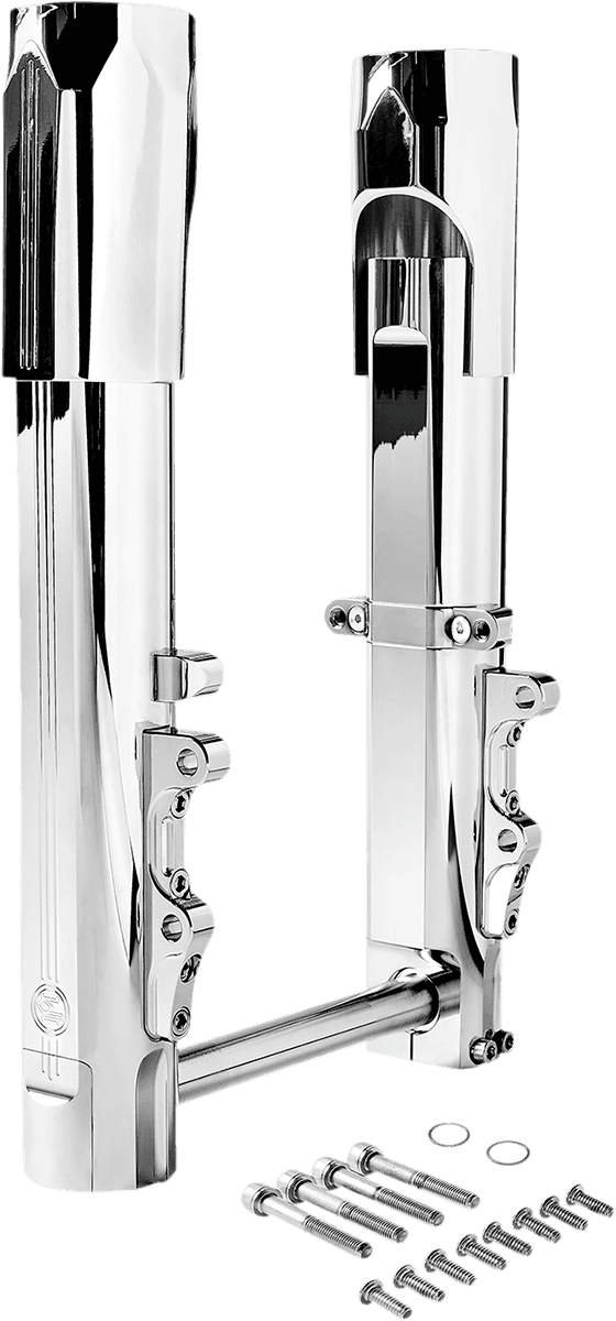 PERFORMANCE MACHINE (PM) 0403-0172 Fork Legs - Chrome - Lower - Dual Disc — image 1 of 5