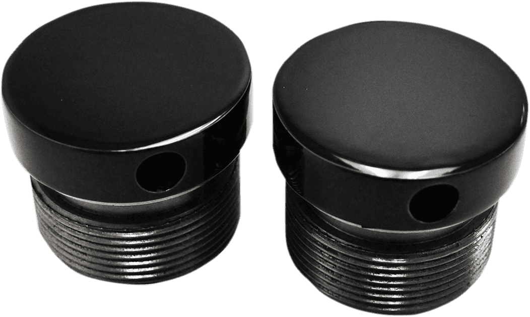 LA CHOPPERS 0404-0289 Flush-Mount Fork Cap - 39 mm - Gloss Black Powder Coat