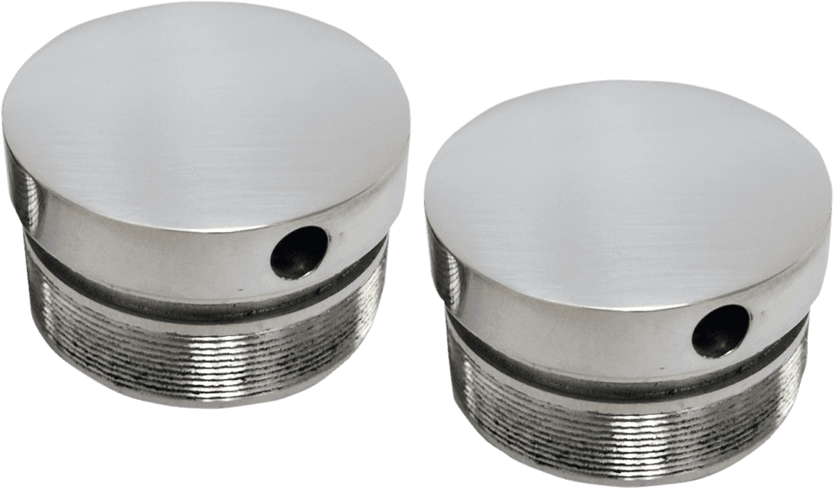 LA CHOPPERS 0404-0290 Flush-Mount Fork Cap - 49 mm - Polished