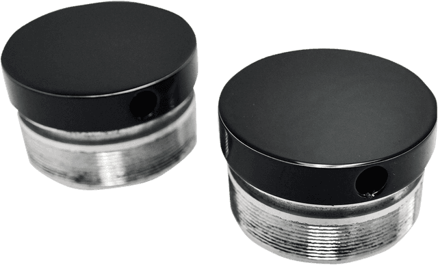 LA CHOPPERS 0404-0291 Flush-Mount Fork Cap - 49 mm - Gloss Black Powder Coat — image 1 of 2