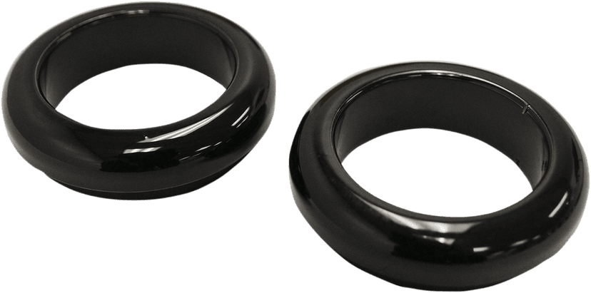 LA CHOPPERS 0406-0058 Fork Boot Cover - 39 mm - Gloss Black Powder-Coat — image 1 of 2