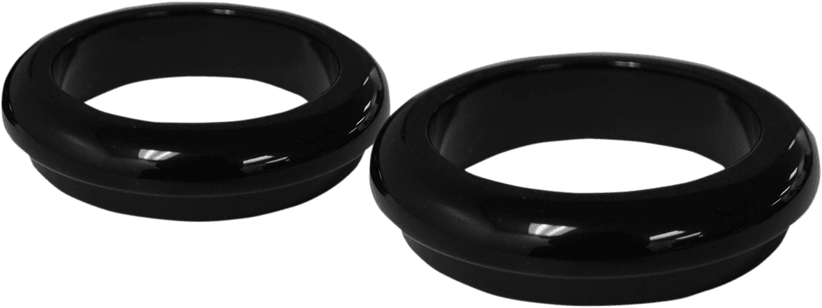LA CHOPPERS 0406-0062 Fork Boot Cover - 49 mm - Gloss Black Powder-Coat