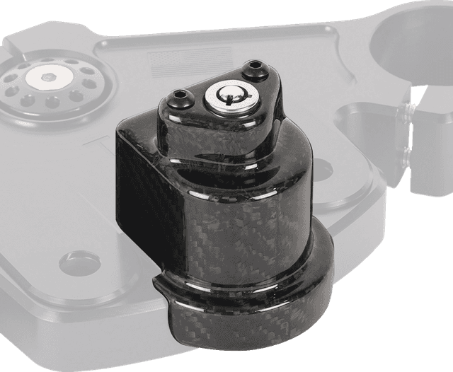 THRASHIN SUPPLY CO. 0408-0455 Cover Steering Lock - Gloss Weave Carbon Fiber — image 3 of 6