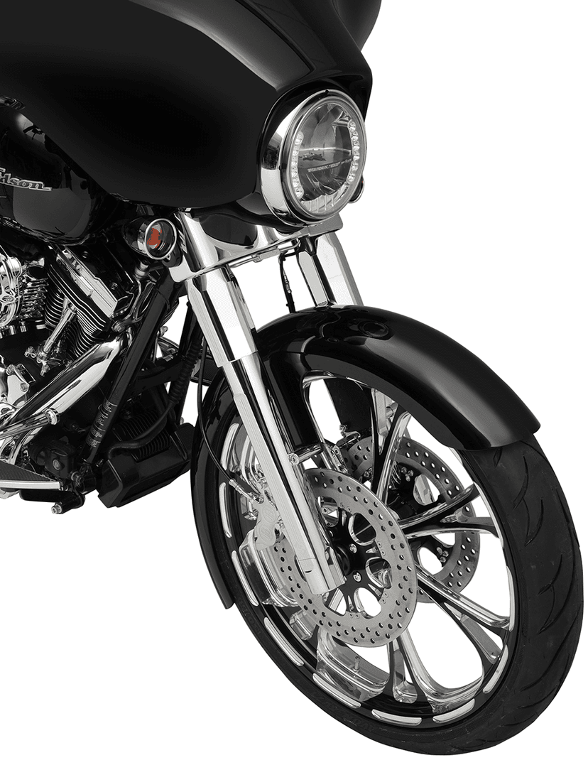 BARNETT 0411-0056 Fork Slider Covers - Chrome - Tech — image 2 of 2