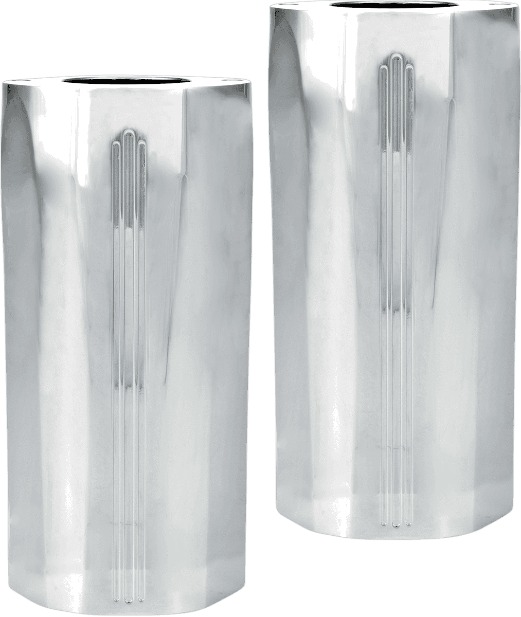 PERFORMANCE MACHINE (PM) 0411-0098 Fork Slider Covers - Chrome - Tech