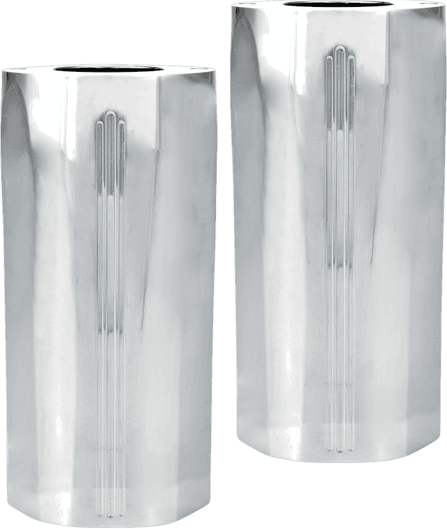 PERFORMANCE MACHINE (PM) 0411-0098 Fork Slider Covers - Chrome - Tech