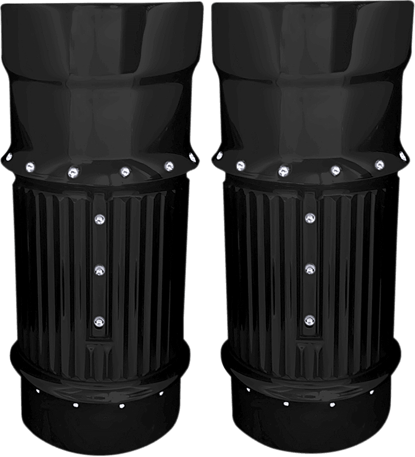 COVINGTONS 0411-0104 Fork Leg Bells - Black - Dimpled