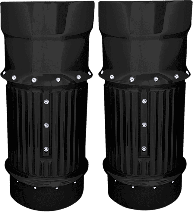 COVINGTONS 0411-0104 Fork Leg Bells - Black - Dimpled