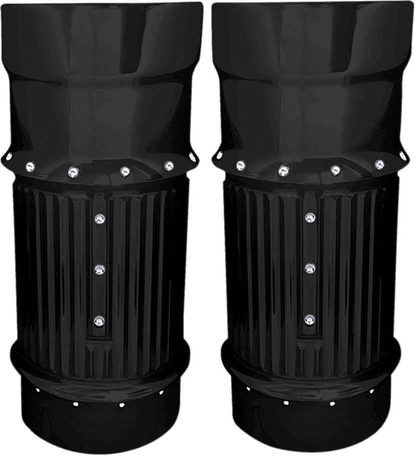 COVINGTONS 0411-0104 Fork Leg Bells - Black - Dimpled