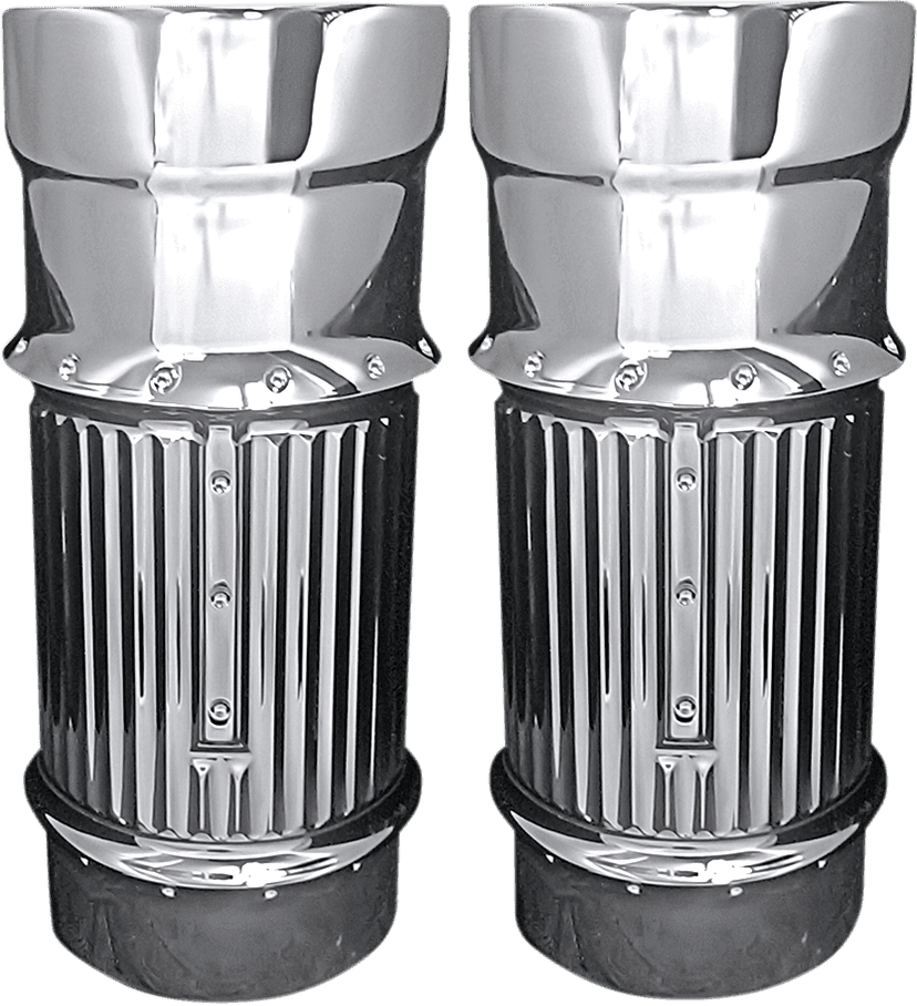 COVINGTONS 0411-0105 Fork Leg Bells - Chrome - Dimpled
