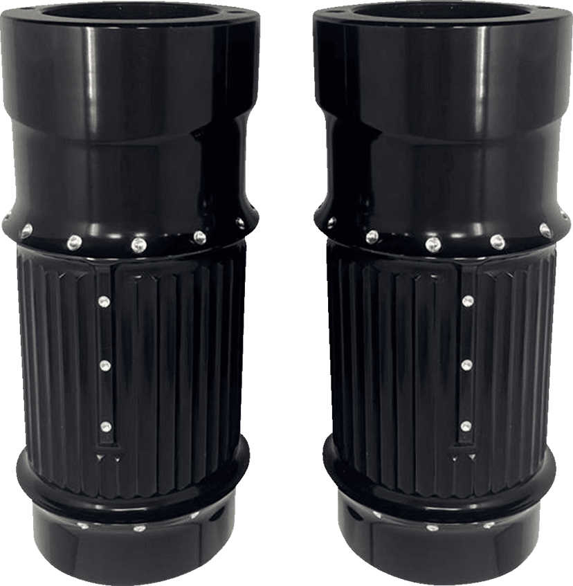 COVINGTONS 0411-0245 Fork Leg Bells - Black - Fat - Dimpled