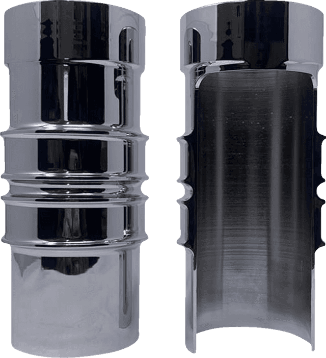 COVINGTONS 0411-0248 Fork Leg Bells - Chrome - Fat - Ripper