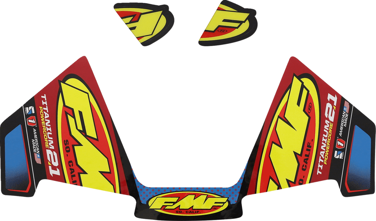 FMF 4320-2527 Exhaust Replacement Decal - Titanium Powercore 2.1