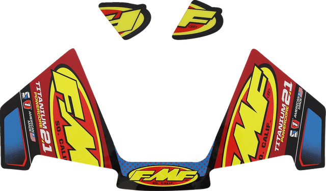 FMF 4320-2527 Exhaust Replacement Decal - Titanium Powercore 2.1