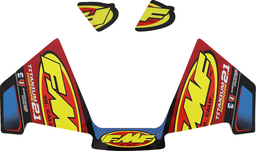 FMF 4320-2527 Exhaust Replacement Decal - Titanium Powercore 2.1