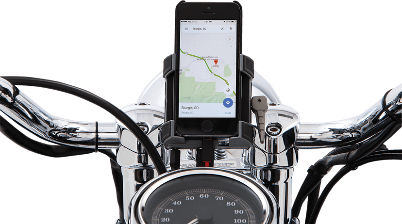 CIRO 4402-0594 Phone Holder w/Charger - 1-1/4" Handlebar Mount - Black — image 2 of 2