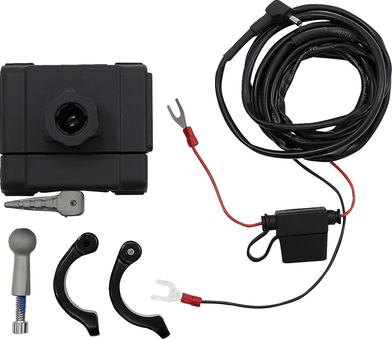 CIRO 4402-0594 Phone Holder w/Charger - 1-1/4" Handlebar Mount - Black