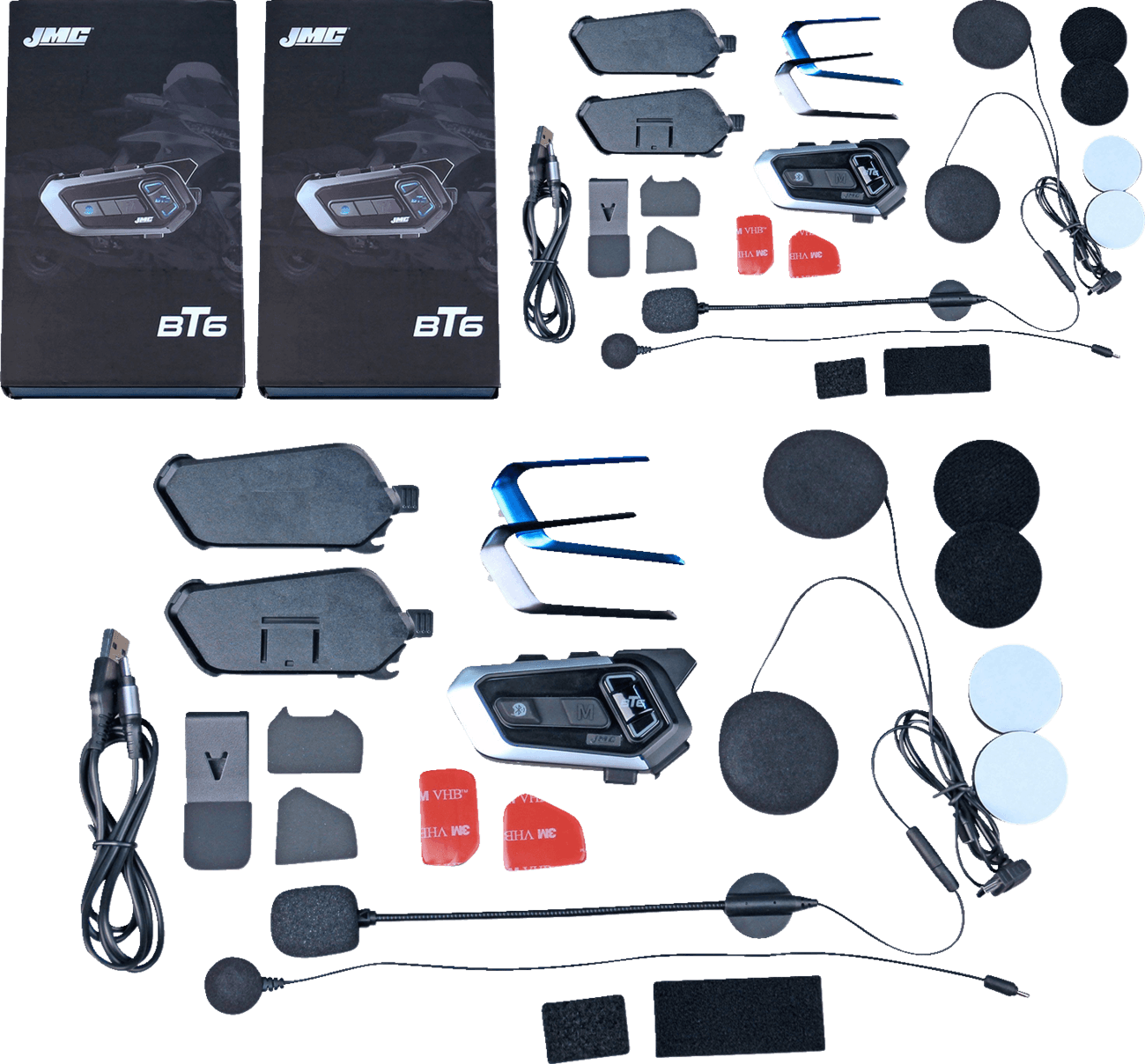 J & M 4402-1048 Headset - Bluetooth™ - Universal - Dual Pack