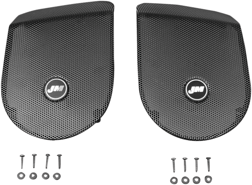 J & M 4405-0407 Speaker Grills - Saddlebag Lid - '98-'13 FLHT/FLHX/FLTR